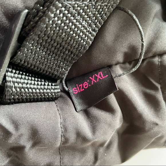 Fleece Lined Dog Jacket Black/Purple Size XXL - Picture 8 of 11